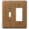 Amerelle Amerelle Contemporary Brown 2 gang Wood Toggle Wall Plate 1 pk 901TR - alternate 4